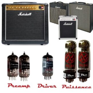 kit lampes de retubage pour Marshall DSL20CR, ORIGIN20C, SV20C, 2525C MINI